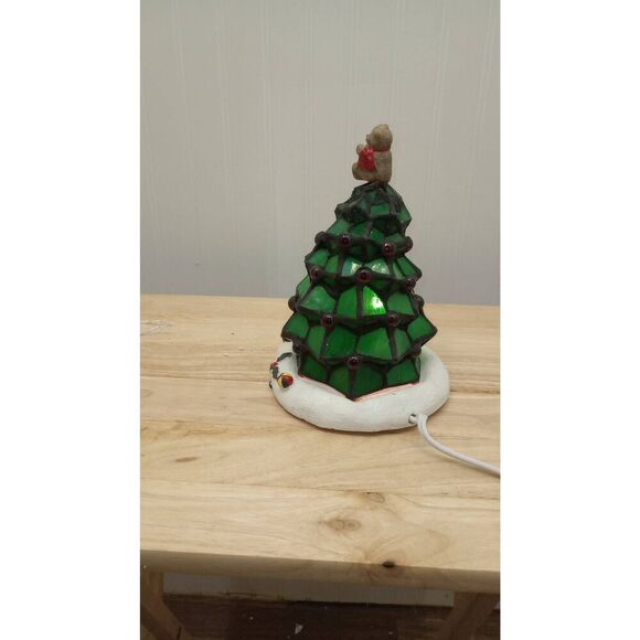Vintage IOB Catalina holiday accent lamp. Christmas tree, table top, stained gla - Picture 12 of 13